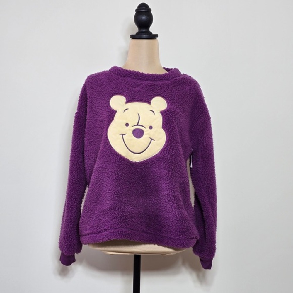Disney Winnie the‎ Pooh Plush Sleepwear Top Purple Size S NWT